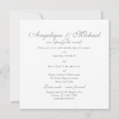 Invitation fiançailles de l'anniversaire des mariages d'argen (Dos)