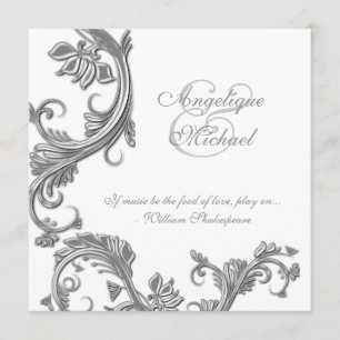 Invitation fiançailles de l'anniversaire des mariages d'argen