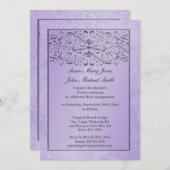 Invitation fiançailles de l'anniversaire du mariage gris pour (Devant / Derrière)