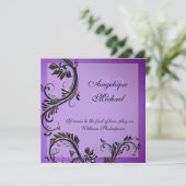 Invitation fiançailles de l'anniversaire du mariage noir pour (Debout devant)