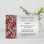 Invitation fiançailles de l'anniversaire du tournoi d'argent (Debout devant)