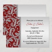 Invitation fiançailles de l'anniversaire du tournoi d'argent (Devant / Derrière)