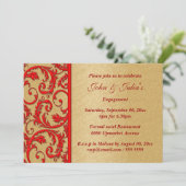 Invitation fiançailles de l'anniversaire du tournoi d'or roug (Debout devant)