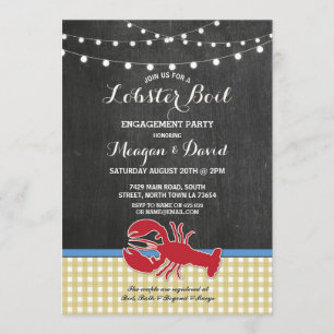 Invitation Fiançailles de l'ébullition de la langouste Vérifi