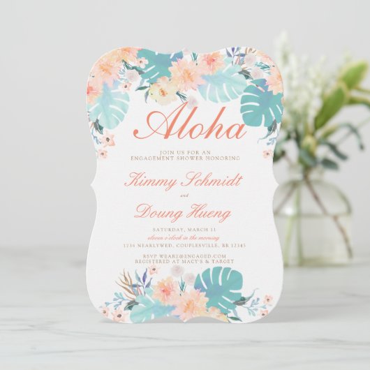 Invitation Fiançailles de Luau (Debout devant)