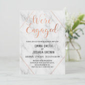 Invitation Fiançailles de marbre et de calligraphie Invitatio (Debout devant)