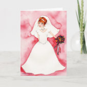 Invitation Fiançailles de Mariage de Fête des mariées vierge  (Devant)