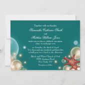 Invitation Fiançailles de mariage de plage Starfish (Dos)