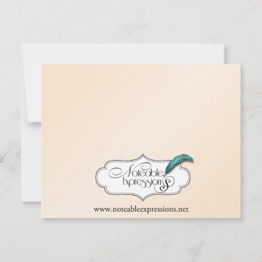 Invitation Fiançailles de Mariage Elegance d'Eggshell (Dos)