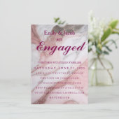 Invitation Fiançailles de mariage élégant en marbre (Debout devant)