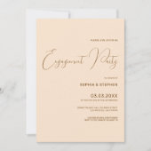 Invitation Fiançailles de minimalisme Arrière - plan (Devant)