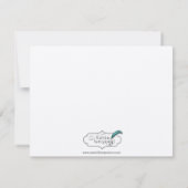 Invitation Fiançailles de monogramme de dénombrement du coeur (Dos)