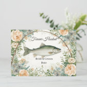 Invitation Fiançailles de pêche sauvegarde de la date (Debout devant)