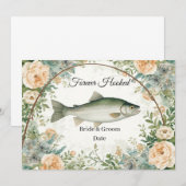 Invitation Fiançailles de pêche sauvegarde de la date (Devant / Derrière)