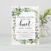 Invitation Fiançailles de plante grasse verdure (Debout devant)