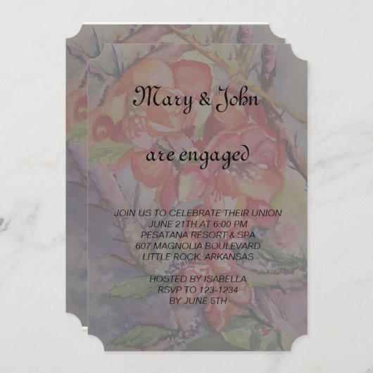 Invitation Fiançailles de poterie (Devant / Derrière)