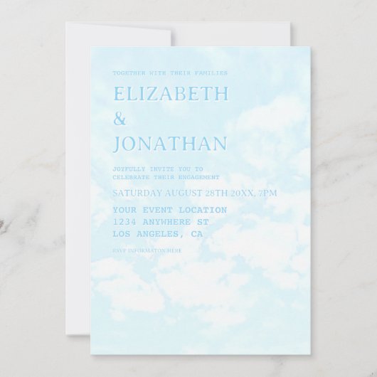 Invitation Fiançailles de rêve (Devant)