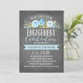 Invitation Fiançailles de tableau noir | Fêtes de fiançailles (Debout devant)