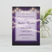 Invitation Fiançailles des feux étoilés de la partie violette (Debout devant)