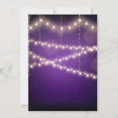Invitation Fiançailles des feux étoilés de la partie violette (Dos)
