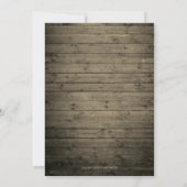 Invitation Fiançailles des lumières de lanterne en bois rusti (Dos)