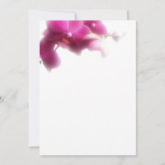 Invitation Fiançailles d'orchidée rose (Dos)