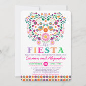 Invitation Fiançailles-douche en couple de fleurs de fêtes me (Devant)