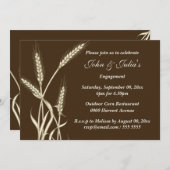 Invitation fiançailles du blé de pays CUSTOM (Devant / Derrière)