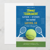 Invitation Fiançailles du club de tennis (Devant / Derrière)