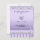 Invitation Fiançailles Élégant Doux Joli Lilac Floral (Dos)
