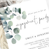 Invitation Fiançailles Eucalyptus aquarelle