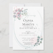 Invitation FIANÇAILLES | Eucalyptus aquarelle Foliage (Devant)