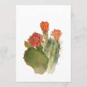 Invitation Fiançailles Fiesta Cactus Fleurs Écriture à l'aqua (Dos)