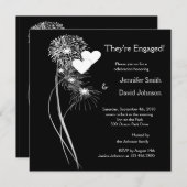 Invitation Fiançailles Fireworks (Devant / Derrière)