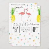 Invitation Fiançailles FLAMINGLE (Devant / Derrière)