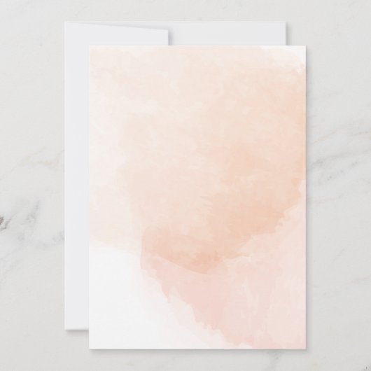 Invitation FIANÇAILLES | Fleurs d'aquarelle et feuillage (Dos)