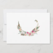 Invitation Fiançailles florale bohème moderne (Dos)