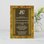 Invitation Fiançailles gay officiel automne feuilles couleurs (Debout devant)