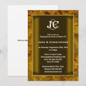 Invitation Fiançailles gay officiel automne feuilles couleurs (Devant / Derrière)