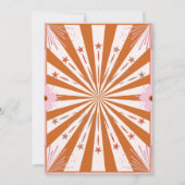 Invitation Fiançailles géométrique rétro Super 70's (Dos)