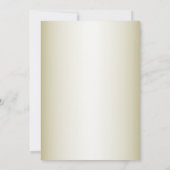 Invitation Fiançailles Green Folial Blanc Floral Or (Dos)