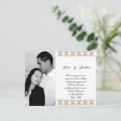 Invitation Fiançailles gris noir et or (Debout devant)