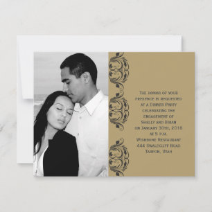 Invitation Fiançailles Mariage de la marine et de la mascarad