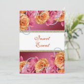 Invitation fiançailles mariage de perles Vintage (Debout devant)