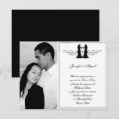 Invitation Fiançailles Mariage des Elegance Brides Rainbow (Devant / Derrière)