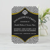 Invitation Fiançailles Mariage Diamond Gold (Debout devant)