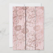 Invitation Fiançailles Mariage en bois rose Rose Rose (Dos)