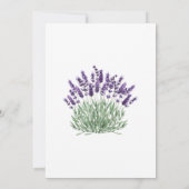 Invitation Fiançailles Mariage Lavender Lilac violet (Dos)
