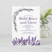 Invitation Fiançailles Mariage Lavender Lilac violet (Debout devant)