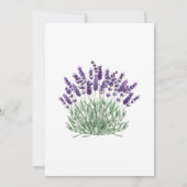 Invitation Fiançailles Mariage Lavender Lilac violet (Dos)